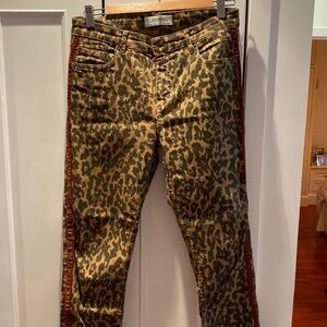 Zara Leopard Print Jeans